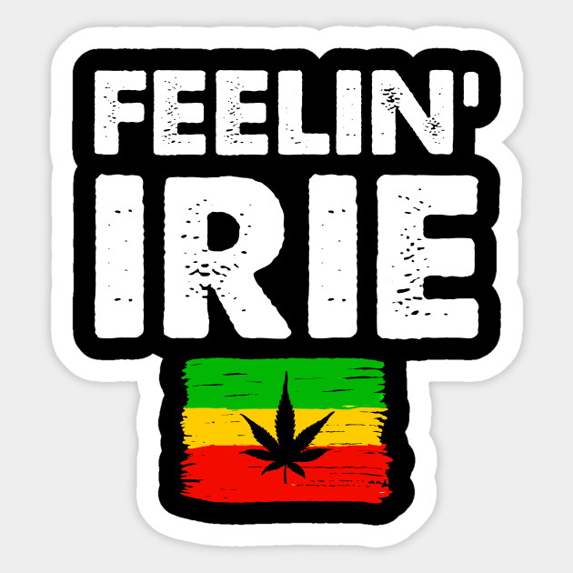 Feelin Irie, Rasta Jamaica, Rastafarian Sticker by tman4life